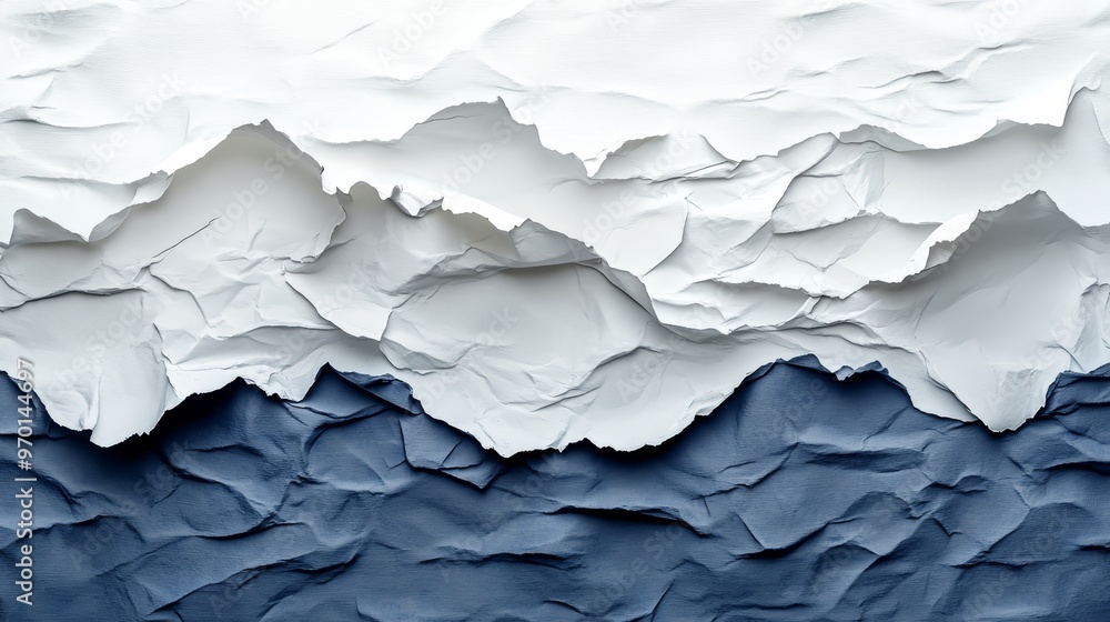Abstract paper texture with blue and white layers Abstract paper texture with blue and white layers
