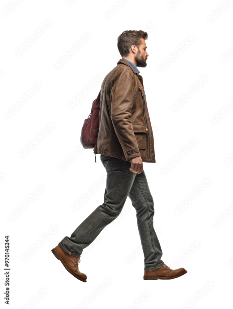 a man walking in transparent background a man walking in transparent background