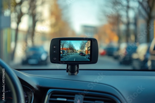 Video camera on the back of a contemporary vehicle