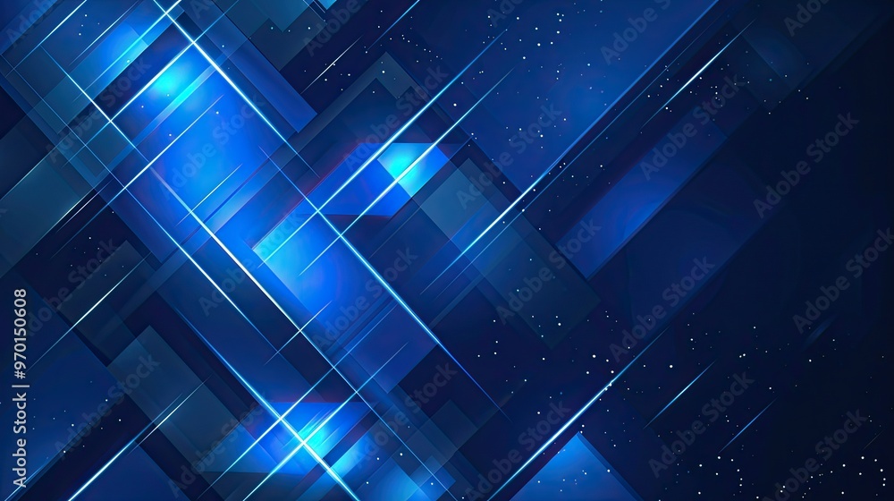 A vibrant abstract design featuring blue geometric shapes and light effects, ideal for backgrounds or digital art. A vibrant abstract design featuring blue geometric shapes and light effects, ideal for backgrounds or digital art.