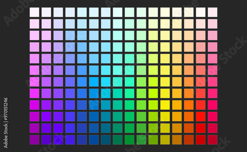 Vector color palette. Color template for artists. Paint chart for your design