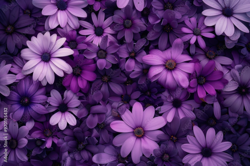 Vibrant Purple Blossoms. Detailed Nature Background Vibrant Purple Blossoms. Detailed Nature Background