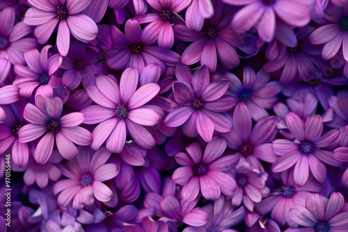 Vibrant Purple Petals. Floral Nature Theme