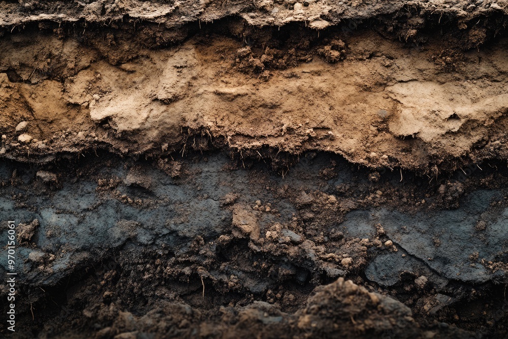 Layers of Earths soil color texture background. Layers of Earths soil color texture background.
