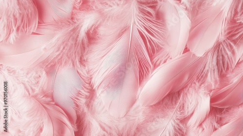 Serene Soft Pink Feathers Texture Background for Relaxation and Serenity