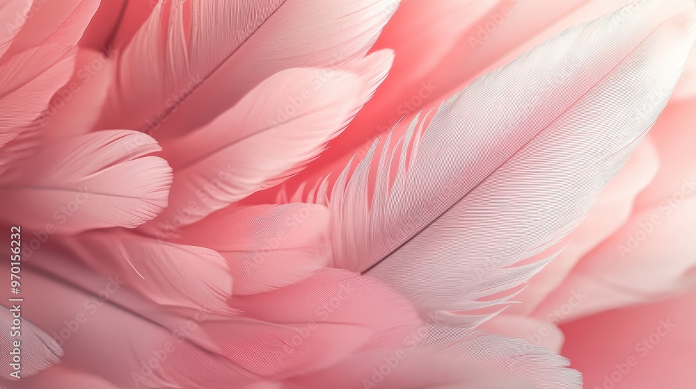 Delicate Pink Feather Background for Elegant Designs Delicate Pink Feather Background for Elegant Designs