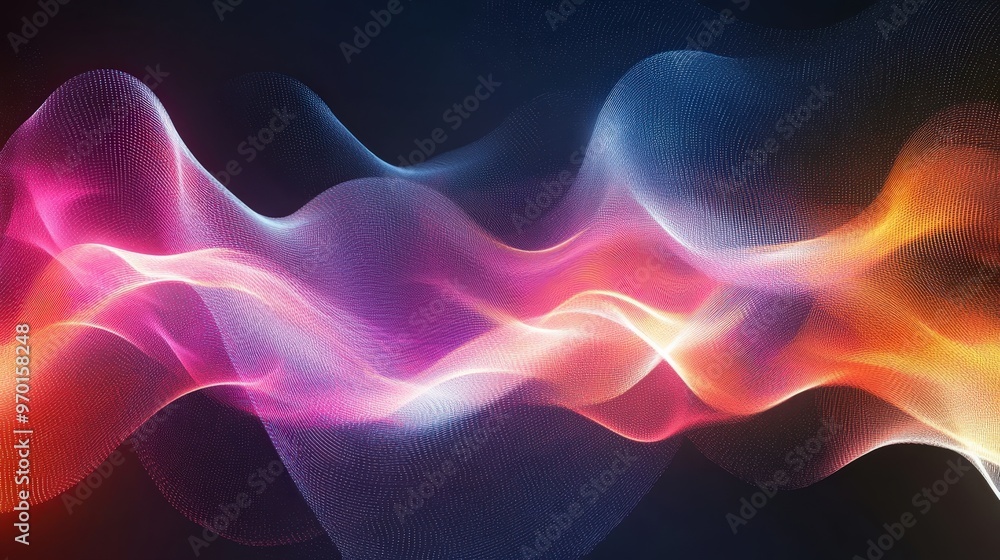 Fototapeta premium Pulse of Vibrance: Dynamic Abstract Background with Glowing Light Lines