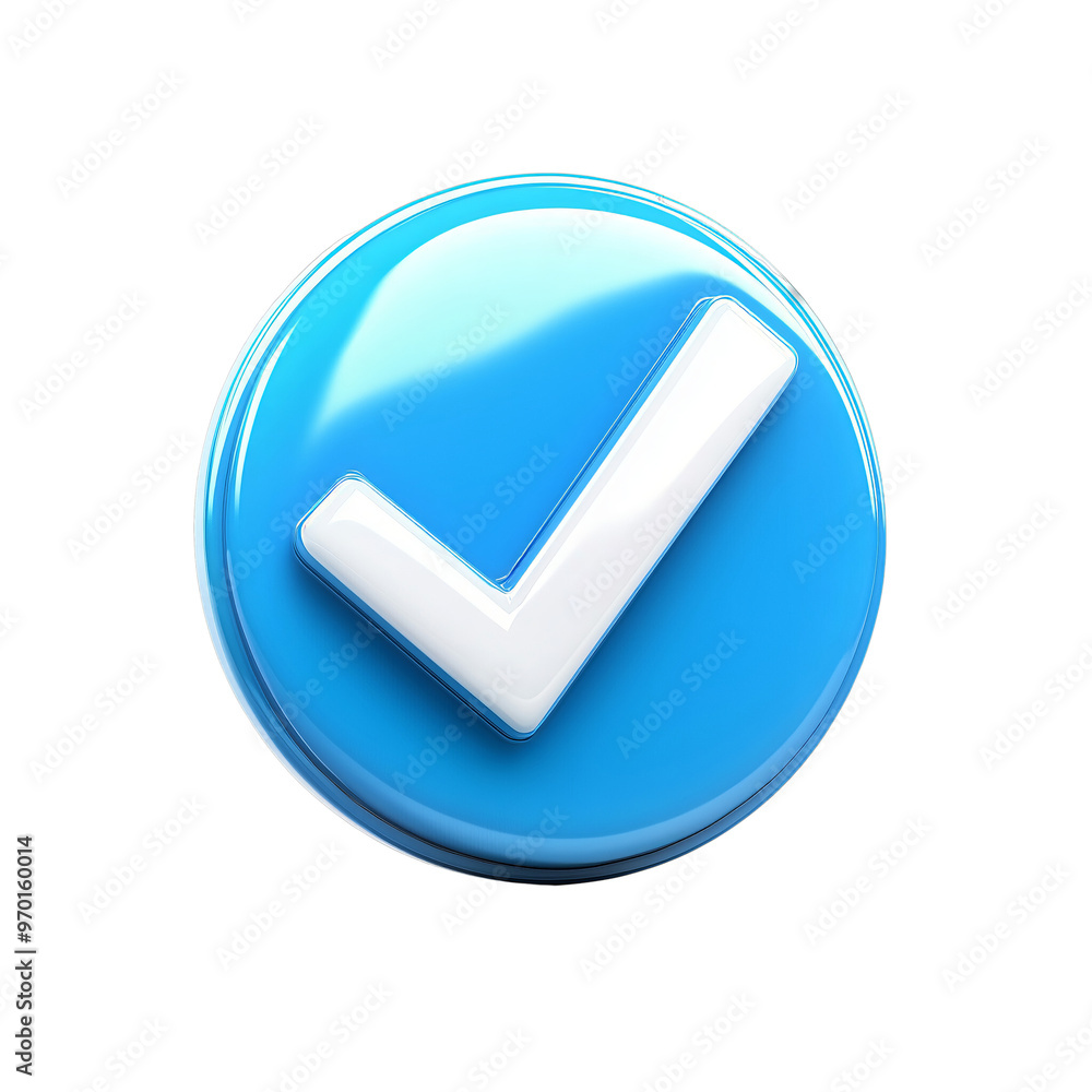Blue Verified Checkmark Icon on a Plain White Background Blue Verified Checkmark Icon on a Plain White Background