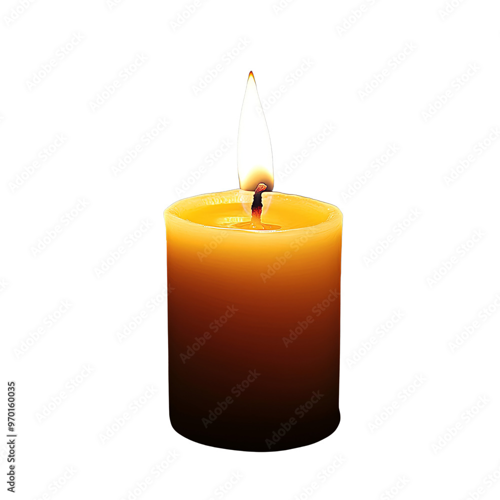 Glowing Candle Flame Illuminating a Dark Space With Warm Light Glowing Candle Flame Illuminating a Dark Space With Warm Light
