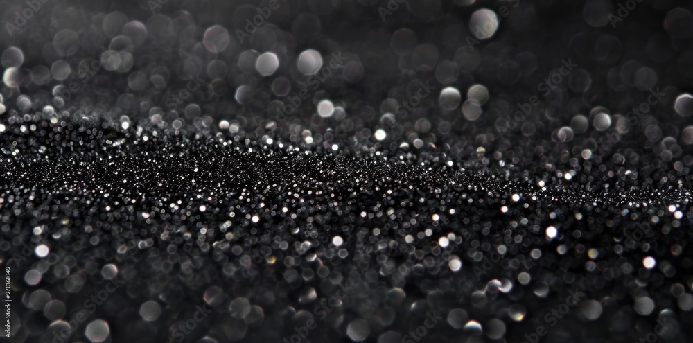 Shimmering Night. Elegant black glitter background with intricate details Shimmering Night. Elegant black glitter background with intricate details