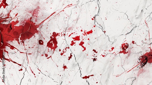 Abstract Blood Splatter on Wall. Grunge Horror concept