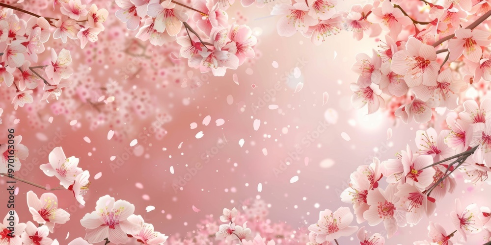 Delicate Cherry Blossoms. Tranquil natural beauty concept Delicate Cherry Blossoms. Tranquil natural beauty concept