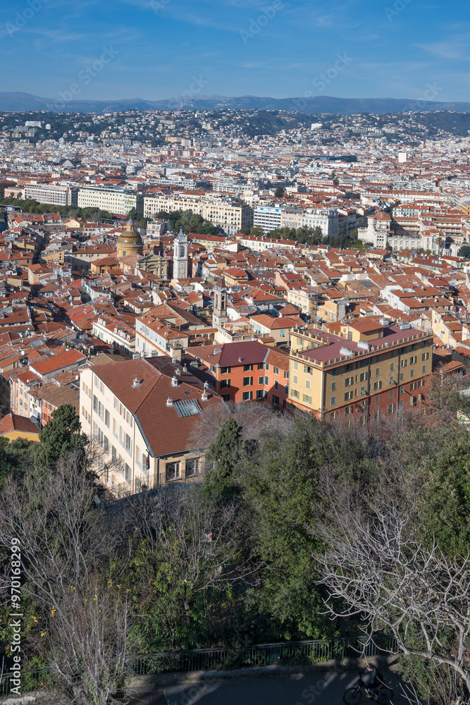 Fototapeta premium Panoramic view of city of Nice, France