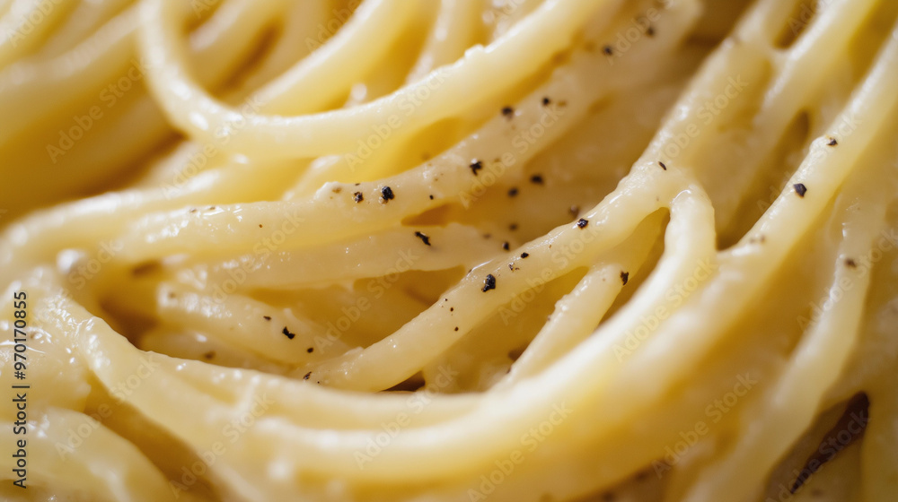 a close-up, top-down view of cacio e pepe, filling the entire frame with the focus on the pasta's intricate details a close-up, top-down view of cacio e pepe, filling the entire frame with the focus on the pasta's intricate details