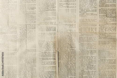 Vintage Newspaper Nostalgia. Classic Newsprint Background photo