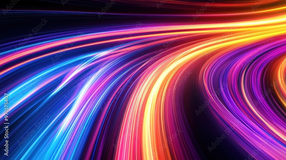 Vivid Spectrum - Abstract Background with Luminous Light Lines Vivid Spectrum - Abstract Background with Luminous Light Lines