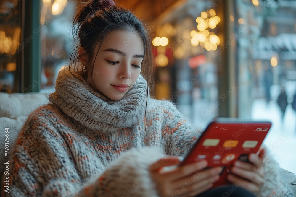 A B2C experience where consumers are enjoying a seamless omnichannel shopping experience. A B2C experience where consumers are enjoying a seamless omnichannel shopping experience.
