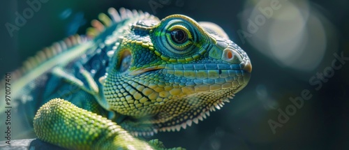 Majestic reptile in the Wild. An exquisite image capturing the beauty of a reptile in its natural habitat. is a true symbol of the wonders of the reptile world.