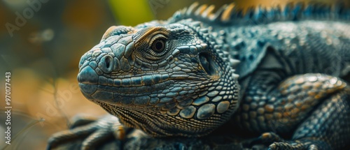 Majestic reptile in the Wild. An exquisite image capturing the beauty of a reptile in its natural habitat. is a true symbol of the wonders of the reptile world.