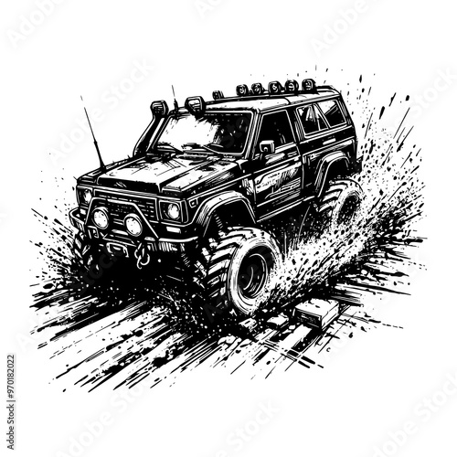offroad car illustration