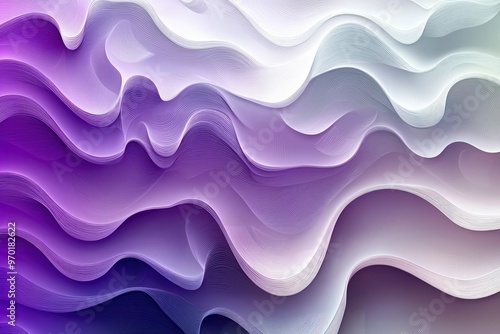 Abstract Purple and White Wavy Background with Line Texture