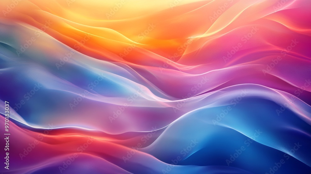 Colorful abstract waves in sunset hues Colorful abstract waves in sunset hues