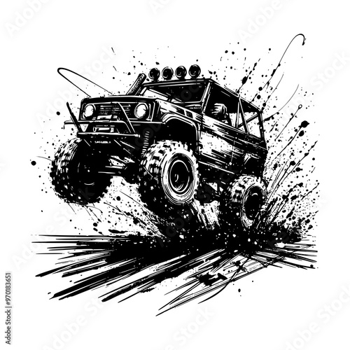 grunge offroad car