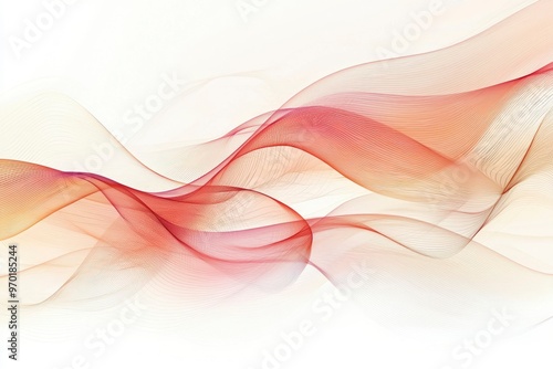 Abstract Wave Pattern with Red and Orange Hues