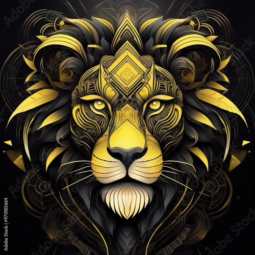 lion head illustration photo