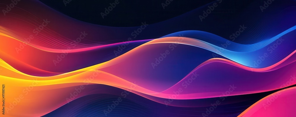 Black Friday banner with smooth wave patterns and vibrant highlights, flat design illustration Black Friday banner with smooth wave patterns and vibrant highlights, flat design illustration