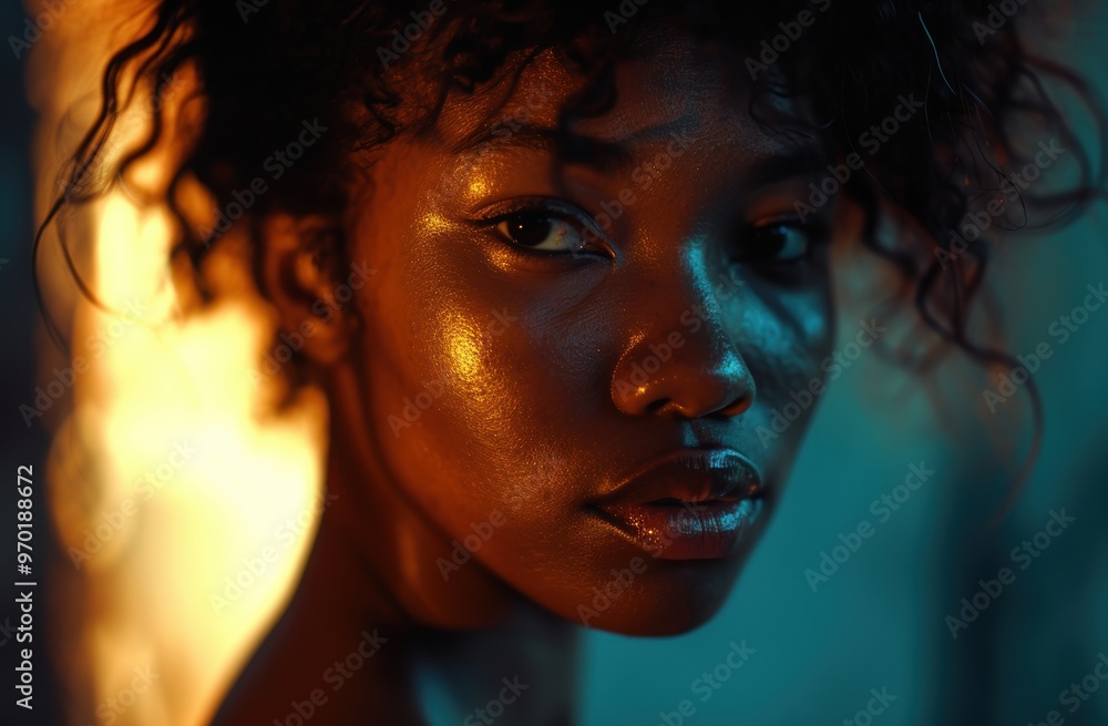 close-up portrait of a thoughtful young woman close-up portrait of a thoughtful young woman