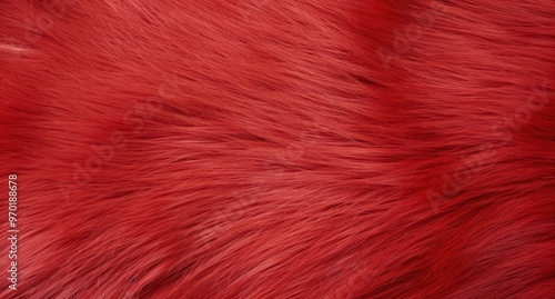 Vibrant red fur texture