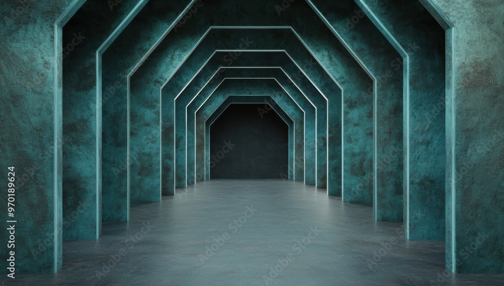 Obraz premium Futuristic Tunnel Hallway