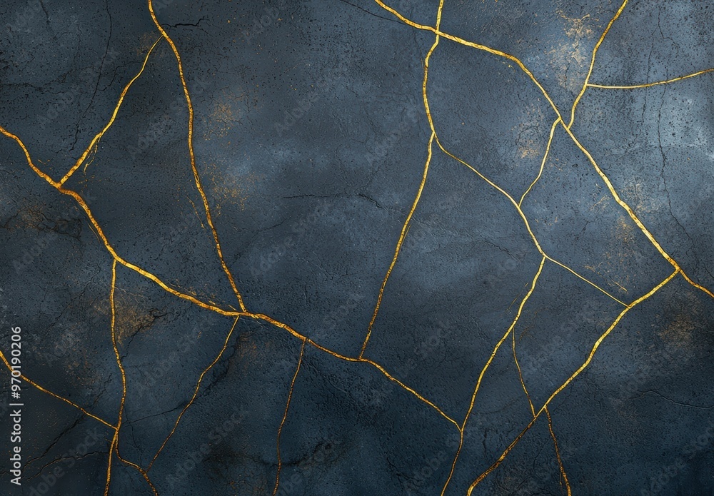 Cracked marble texture with golden lines Cracked marble texture with golden lines