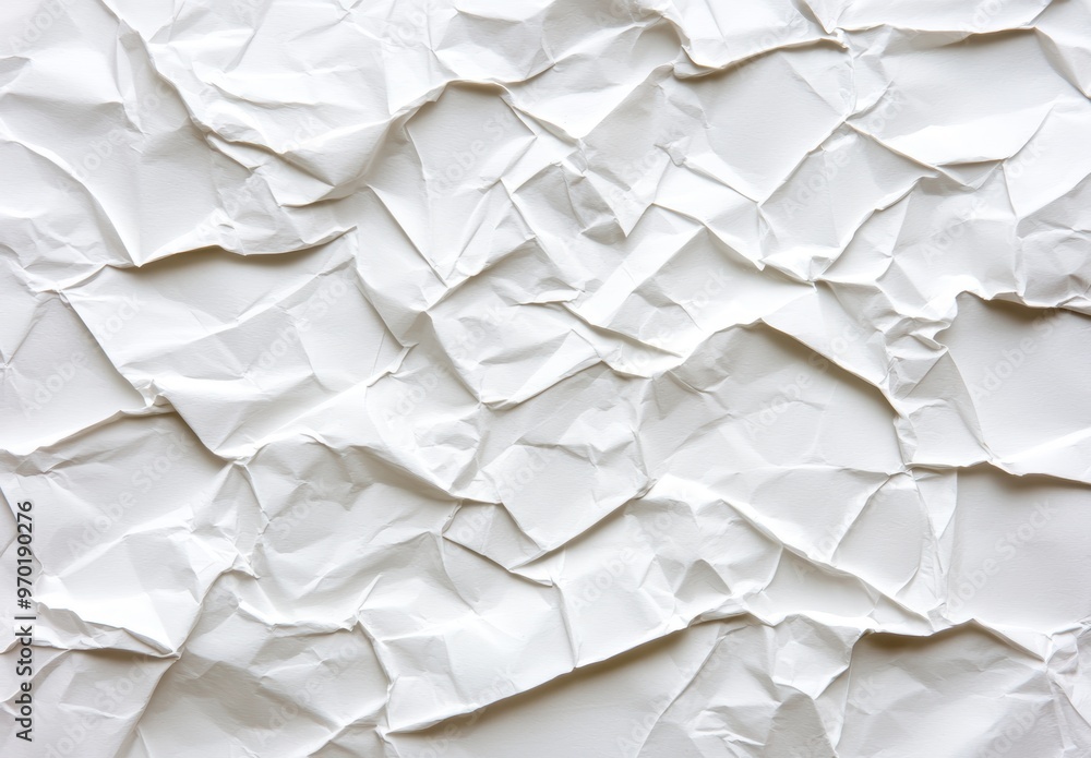 Obraz premium crumpled white paper texture background