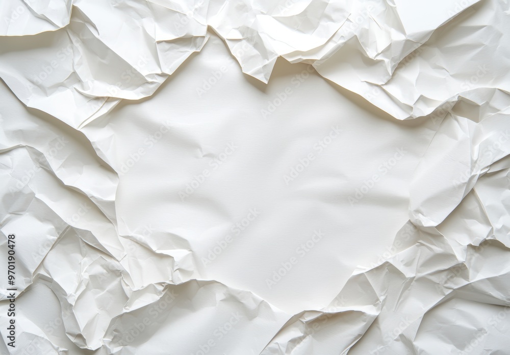 Obraz premium crumpled white paper background