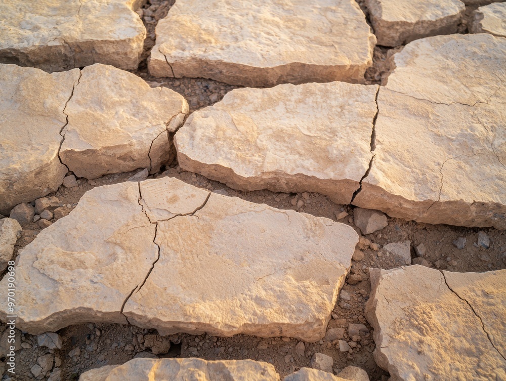 Fototapeta premium Cracked and weathered rock formation