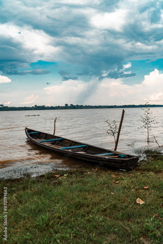 Landscape portraits on the amazon river and blue sky. Amazonas. Landscape portraits on the amazon river and blue sky. Amazonas.
