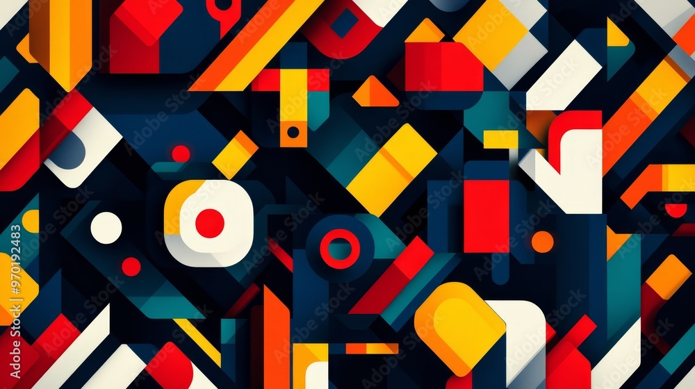 Abstract Geometric Shapes Colorful Background Pattern Abstract Geometric Shapes Colorful Background Pattern