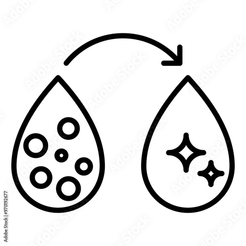 Procces Desalination of water icon