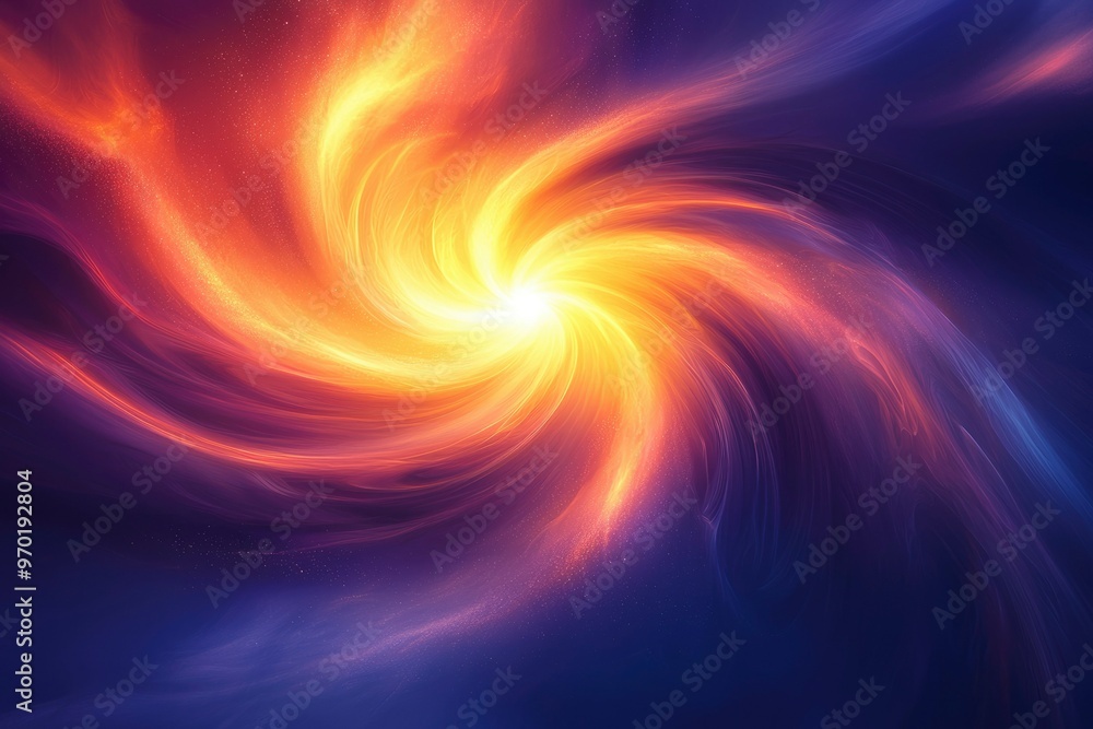 Abstract Swirling Nebula with Glowing Core Abstract Swirling Nebula with Glowing Core