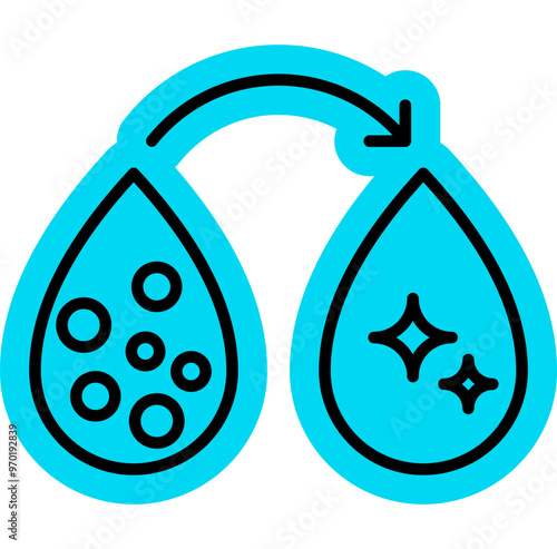 Procces Desalination of water icon