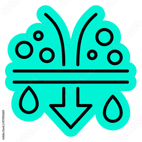 Procces Desalination of water icon