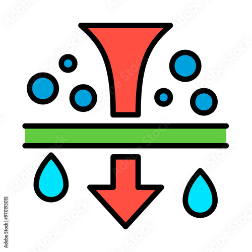 Procces Desalination of water icon