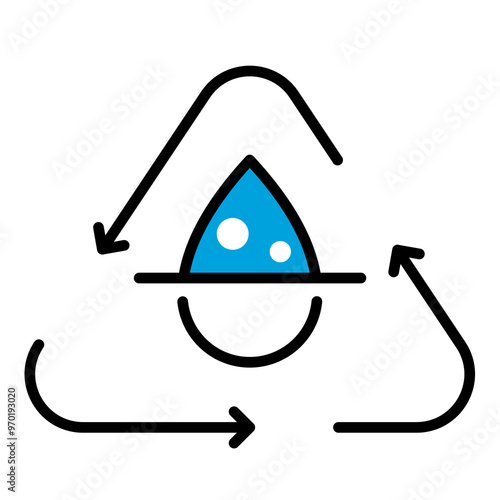 Procces Desalination of water icon