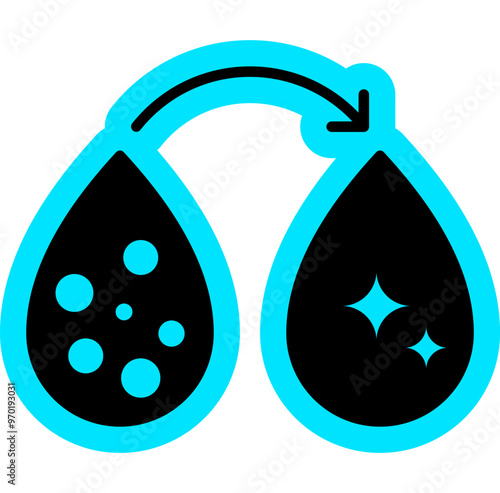 Procces Desalination of water icon