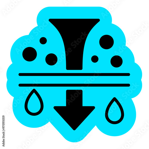 Procces Desalination of water icon