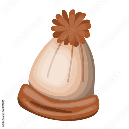 Knitted wool yarn hat