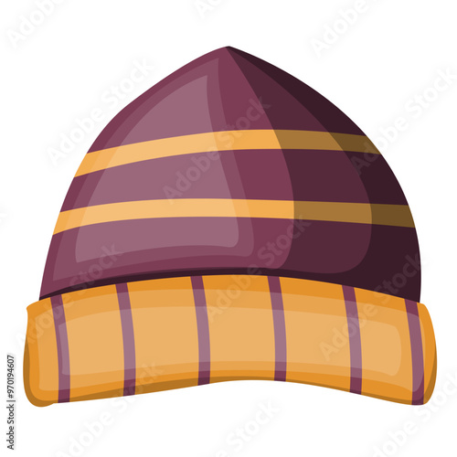 Knitted wool yarn hat