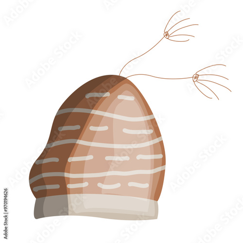 Knitted wool yarn hat